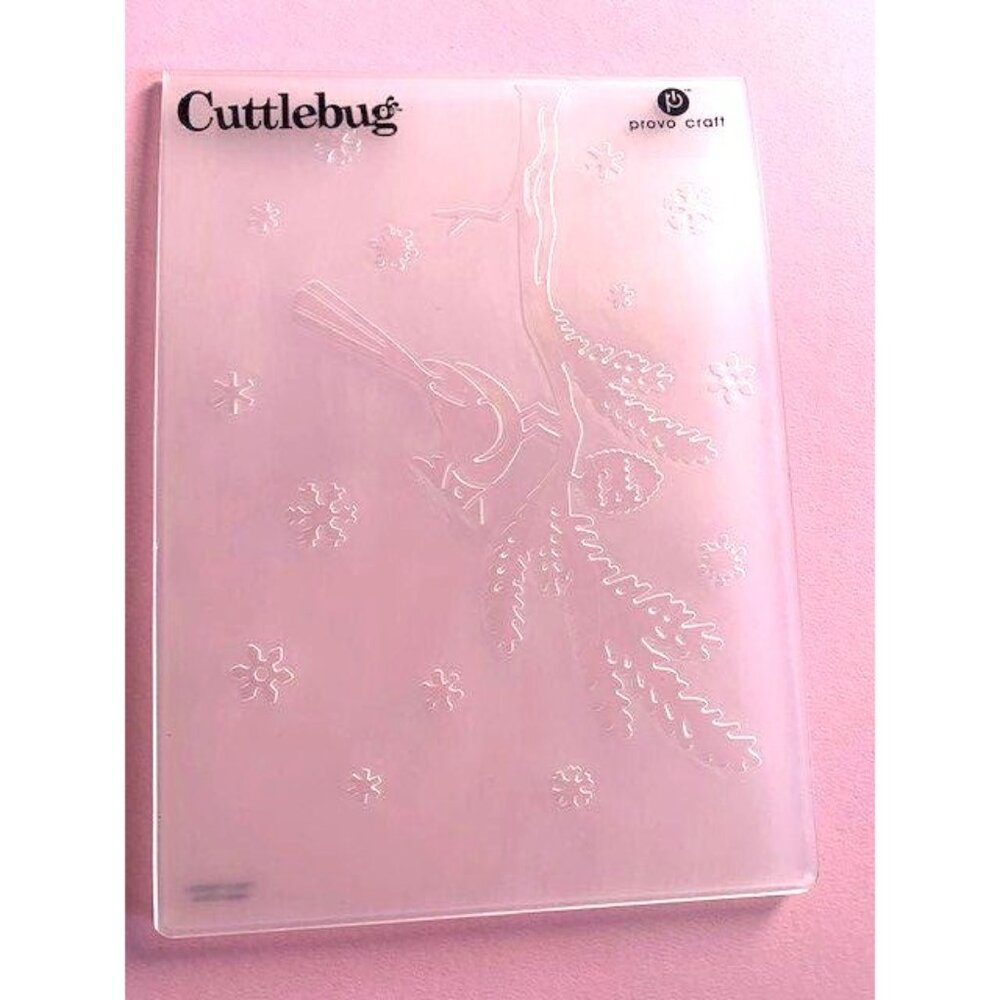 Cuttlebug Provo Craft Embossing Folder Winter Cardinal Design Cards Crafts - Picture 2 of 12